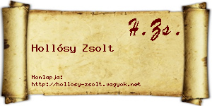 Hollósy Zsolt névjegykártya